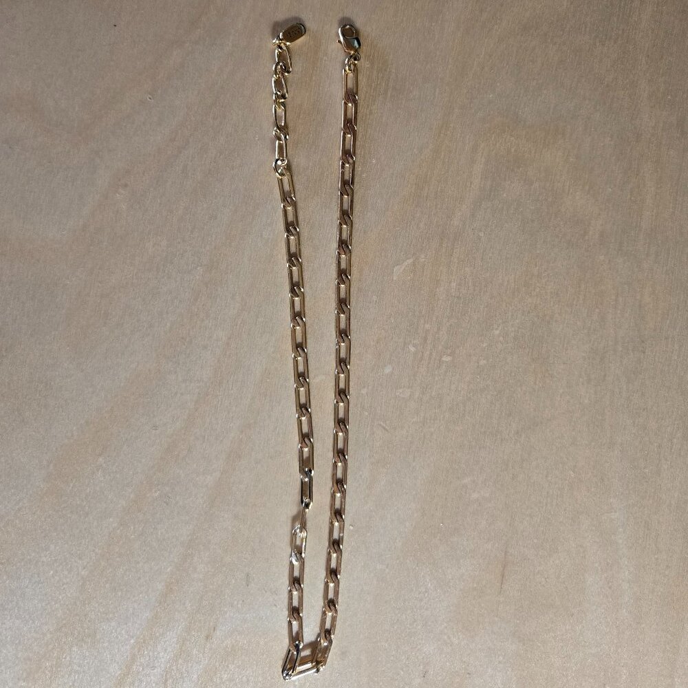 Jenny Bird 14" gold tone necklace adjusts to 16"
